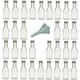 Viva Haushaltswaren - 32 x leere Glasflasche 100 ml mit goldfarbenem Schraubverschluss, als kleine Schnapsflaschen & Likörflaschen verwendbar (inkl. Trichter Ø 5 cm)