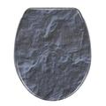 WENKO 21397100 WC-Sitz Slate Rock - mit Easy-Close Absenkautomatik, Kunststoff - Duroplast, 37.5 x 44.5 cm, Mehrfarbig
