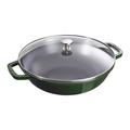 Staub 30 cm Wok, Gusseisen, basilikum