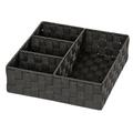 WENKO 20982100 Organizer Adria Schwarz - Aufbewahrungsbox, 100 % Polypropylen, 32 x 10 x 32 cm, Schwarz