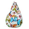 Hand Fotos Sitzsack Birne XL (130 x 80 x 80 Bedruckt Schmetterling)