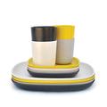 Ekobo 34314 Gusto Lunch Set, lemon/white/stone/black