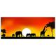 Dsign24 EG312500263 HD Echt-Glas Bild, Afrika Tiere, Wandbild Druck auf Glas, XXL, 125 x 50 cm