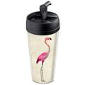 Wantit Isolierbecher Reise-Wunschtext Pink Flamingo Kunststoff Beige/Rosa 7,8 x 7,8 x 17,5 cm