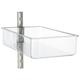 iDesign 45830EU Tru-Grasp Rail Bin, Durchsichtig, 32 x 15 x 7,5 cm, silber