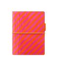 Filofax Pocket Domino Patent orange/pink stripes organiser