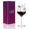 RITZENHOFF Red Rotweinglas von Ramona Rosenkranz, aus Kristallglas, 580 ml, mit edlen Platinanteilen