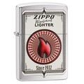 Zippo 60000423 Trading Cards Feuerzeug, Messing, Edelstahloptik, 1 x 3,5 x 5,5 cm