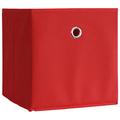 VCM 2er Set Faltbox Klappbox Sammelbox Stoffbox Regalbox Regalkorb Korb ohne Deckel 28 x 27 x 27 cm Rot "Boxas"