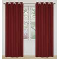 LJ Home Fashions Verdunkeln, isolierend, 132,1 x 241,3 cm Nirgendwo Eclipse Tülle 2 TLG. Vorhang-Set, Rot