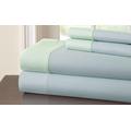 Pacific Coast Textilien T400 Set mit Kontrast Saum, Baumwolle, Blau/weich Jade, Betten