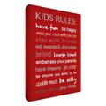 Feel Good Art Wandschmuck, 30,5 x 20,3 x 3,8 cm, A4, dick, Front Panel Kids Rules, Dunkelrot,