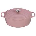 Le Creuset 21178294014430 Gusseisen oval Auflaufform Tuch pink 29 x 29 x 14,4 cm