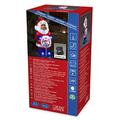Konstsmide 6143-203 LED Acrylfigur "Weihnachtsmann mit Schild" / für Außen (IP44) / Batteriebetrieben: 4xAA 1.5V (exkl.) / 6h Timer / 32 kalt weiße Dioden / transparentes Kabel
