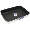 PARDINI Omnia Auflaufform Braten Antihaft Aluminium, Silber/Schwarz, 40 x 28 cm