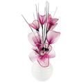 Flourish 813, gespritzter 791223 Vase, Lila/Weiß, Mini-Blume, Weiß