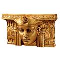 Design Toscano EU32444 Wandskulptur Pharaoh Ramses I. Ägyptischer Herrscher, Harz, bronze, 18 x 47 x 28 cm