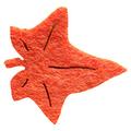 Petra's Bastel News A-LAF2104-16 Streudeko, 100 x Efeublatt 40 mm, Filz/orange