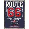 Red Hot Lemon 300 x 410 mm, Weißblech, Metall, mit Route 66-Schild, College-Stil, Blau