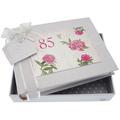 WHITE COTTON CARDS 85. Geburtstag, Englisch Roses-Album