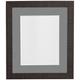 Frames by Post 40 x 40 cm-Korn Bilderrahmen mit Halterung, für 12 x Dark Grey 30,5 cm großen Bildern, Größe, Dunkelbraun