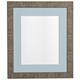 Frames by Post 12 x 10 cm, Deep Körnung hellblau Bilderrahmen mit Halterung für 25,4/grau x 20,3 cm Fotos, Größe, Braun