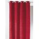 Home Maison 09416-8-AL Laser Fleece Gardine mit Ösen, Rund, rot/silber, 140 x 260 cm