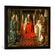 Gerahmtes Bild von Jan Van Eyck Madonna des Kanonikus Joris van der Paele, Kunstdruck im hochwertigen handgefertigten Bilder-Rahmen, 60x40 cm, Schwarz matt