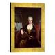 Gerahmtes Bild von Bartolommeo Nazari Portrait of Faustina Bordoni, Handel's singer, Kunstdruck im hochwertigen handgefertigten Bilder-Rahmen, 30x40 cm, Gold raya