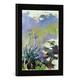 Gerahmtes Bild von Claude Monet The Agapanthus, Kunstdruck im hochwertigen handgefertigten Bilder-Rahmen, 30x40 cm, Schwarz matt