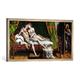 Gerahmtes Bild von Giulio Romano "Liebespaar", Kunstdruck im hochwertigen handgefertigten Bilder-Rahmen, 100x50 cm, Silber raya
