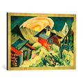 Gerahmtes Bild von Ernst-Ludwig Kirchner Mondaufgang auf der Stafelalp, Kunstdruck im hochwertigen handgefertigten Bilder-Rahmen, 70x50 cm, Gold raya