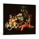 Gerahmtes Bild von Jan Davidsz. de Heem "Stilleben mit Früchten und Hummer", Kunstdruck im hochwertigen handgefertigten Bilder-Rahmen, 100x70 cm, Schwarz matt