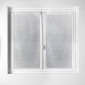 Home Maison 813195 Vorhang, Etamin, Bedruckt mit kleinen Punkten, Polyester Weiß/Silber, weiß, 60x160