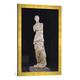 Gerahmtes Bild von Greek School Aphrodite, the 'Venus de Milo', Hellenistic period, c.130-100 BC, Kunstdruck im hochwertigen handgefertigten Bilder-Rahmen, 50x70 cm, Gold raya