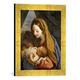 Gerahmtes Bild von Carlo Maratta or Maratti Maria mit dem Kind, Kunstdruck im hochwertigen handgefertigten Bilder-Rahmen, 30x40 cm, Gold raya