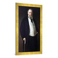 Gerahmtes Bild von William-Adolphe Bouguereau "Aristide Boucicaut / Gem. v. Bouguereau", Kunstdruck im hochwertigen handgefertigten Bilder-Rahmen, 50x100 cm, Gold raya