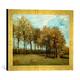 Gerahmtes Bild von Vincent van Gogh Herbstlandschaft, Kunstdruck im hochwertigen handgefertigten Bilder-Rahmen, 40x30 cm, Gold raya