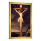 Gerahmtes Bild von Peter Paul Rubens Christus am Kreuz, Kunstdruck im hochwertigen handgefertigten Bilder-Rahmen, 50x70 cm, Gold raya