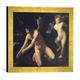 Gerahmtes Bild von Guido Reni Amor Sacro e Amor Profano, Kunstdruck im hochwertigen handgefertigten Bilder-Rahmen, 40x30 cm, Gold raya