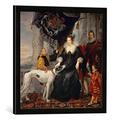 Gerahmtes Bild von Peter Paul Rubens Porträt der Alatheia Talbot, Countess of Arundel, Kunstdruck im hochwertigen handgefertigten Bilder-Rahmen, 50x50 cm, Schwarz matt