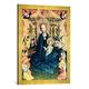 Gerahmtes Bild von Stephan Lochner The Virgin of the Rose Bush, Kunstdruck im hochwertigen handgefertigten Bilder-Rahmen, 50x70 cm, Gold raya