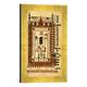 Gerahmtes Bild von Miniaturmalerei Kaaba in Mekka/türkische Miniatur, Kunstdruck im hochwertigen handgefertigten Bilder-Rahmen, 30x40 cm, Gold raya