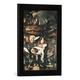 Gerahmtes Bild von Hieronymus Bosch Bosch, Garten der Lüste, rechter Flügel, Kunstdruck im hochwertigen handgefertigten Bilder-Rahmen, 30x40 cm, Schwarz matt