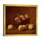 Gerahmtes Bild von Ignace Henri Jean Fantin-Latour Apples in a Basket and on a Table, 1888", Kunstdruck im hochwertigen handgefertigten Bilder-Rahmen, 70x50 cm, Gold raya