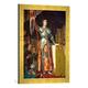 Gerahmtes Bild von Jean-Auguste-Dominique Ingres Jeanne d'Arc bei der Krönung Karls VII., Kunstdruck im hochwertigen handgefertigten Bilder-Rahmen, 40x60 cm, Gold raya