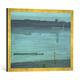 Gerahmtes Bild von James Abott McNeill Whistler Nocturne: Blue and Silver-Chelsea, Kunstdruck im hochwertigen handgefertigten Bilder-Rahmen, 70x50 cm, Gold raya