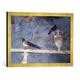 Gerahmtes Bild von Pompeji Pompeji, Wanddekoration mit Vögeln, Kunstdruck im hochwertigen handgefertigten Bilder-Rahmen, 60x40 cm, Gold raya