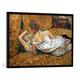 Gerahmtes Bild von Henri de Toulouse-Lautrec "Two friends", Kunstdruck im hochwertigen handgefertigten Bilder-Rahmen, 100x70 cm, Schwarz matt