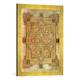 Gerahmtes Bild von 8. Jahrhundert Book of Kells, Kunstdruck im hochwertigen handgefertigten Bilder-Rahmen, 40x60 cm, Gold raya